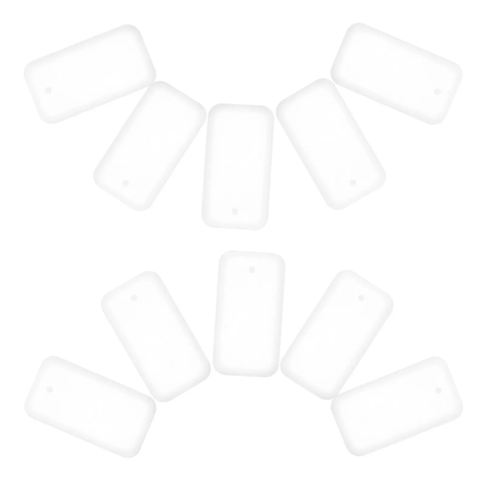 

20Pcs Silicone Rectangle Resin Molds Keychain Pendant DIY Jewelry Epoxy Resin Casting Craft Supplies Silicone Keychain Mold