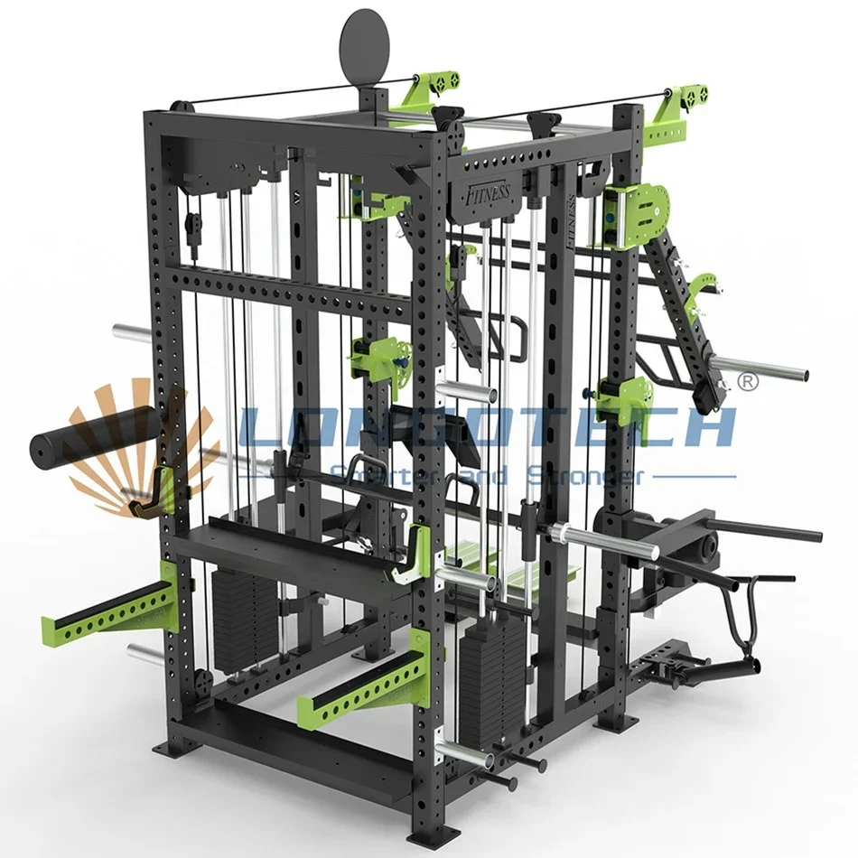 Gym All In One Trainer Stacja wielofunkcyjna Smith Machine Cable Crossover Smith Power Rack Squat Machine Sprzęt fitness