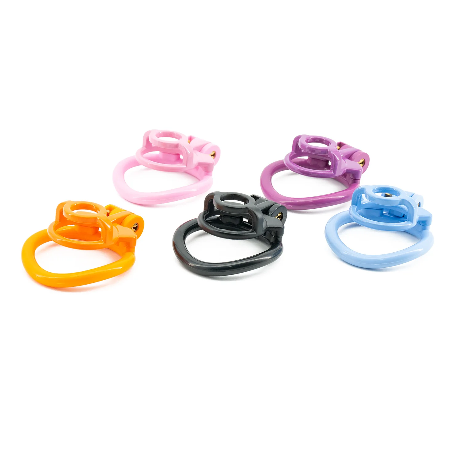 Męskie klatki na penisa z 4 pierścieniami na penisa, plastikowe, do zabawy erotycznej dla dorosłych, bez