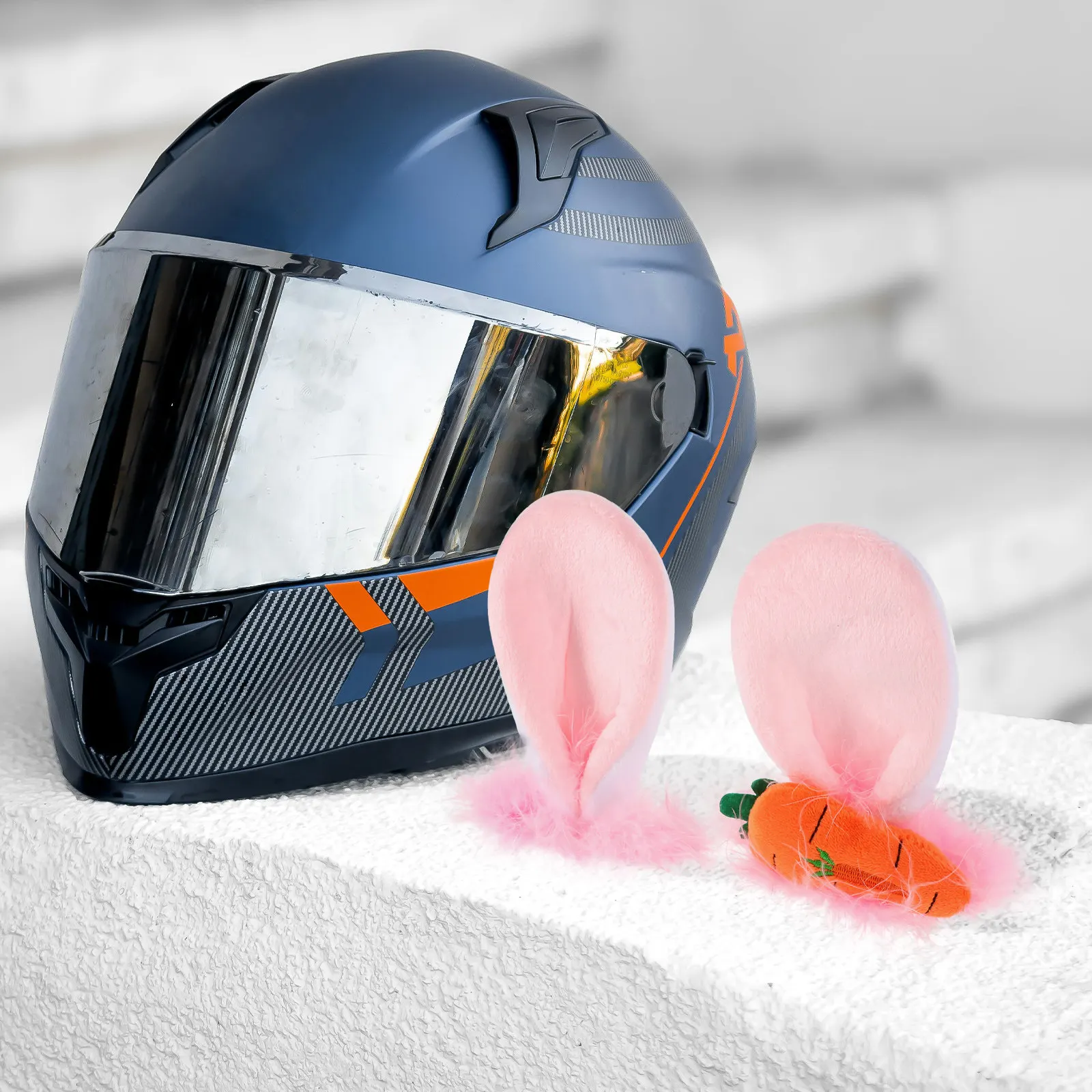 

2Pcs Accessories for Women Motorbike Scooter Ski Detachable Rabbit Ears Cute Motorcycle Decoration Ear Attachments