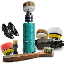 Electric Shoe Shine Kit, 60W Electric Shoe Polisher Brush Shoe Shiner Dust Cleaner Portable Leather Care Set for Shoes