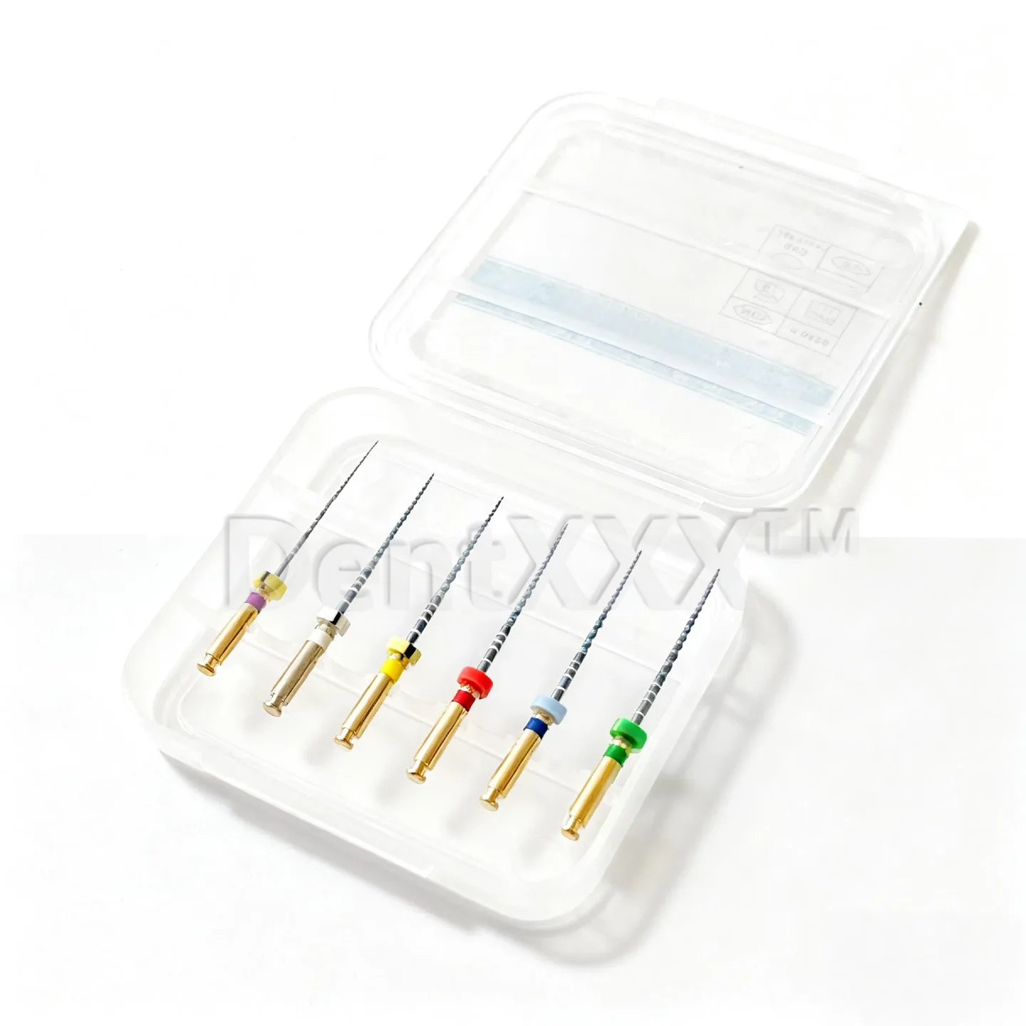 

6Pcs/Box Heat Activated Niti Rotary Files, Sw5-20Mm/25Mm Mixed Assortment, Super Elastic Bendable Micro Drills