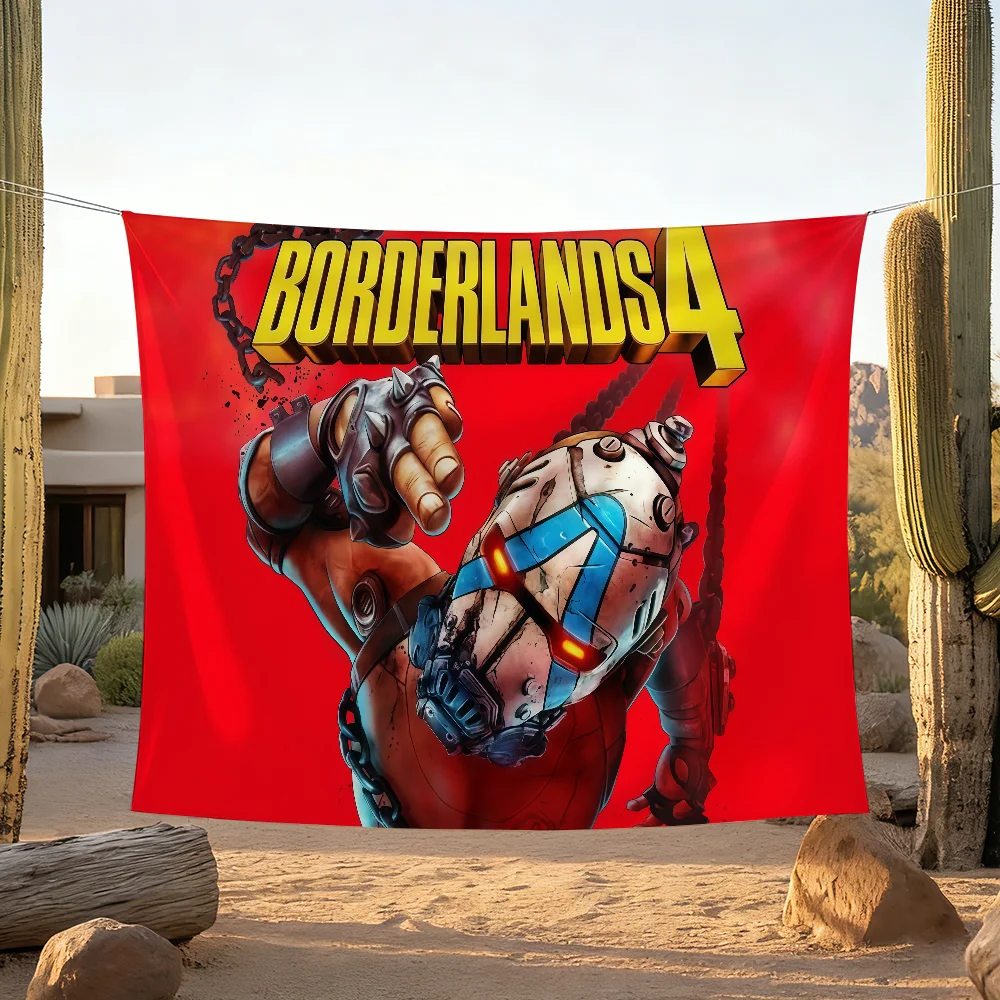 Game B-Borderlands-S 4 flag For Garden Party Living Room Home Wall Decor Banner Bedroom Outdoor Tapestry