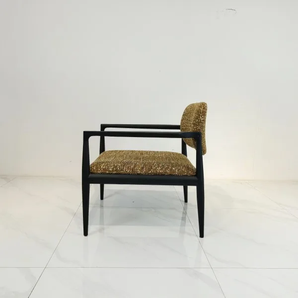 Conjunto de Cadeiras de Lounge em Madeira Sólida Confortáveis, Reclináveis e Ergonômicas para Sala de Estar, Móveis Minimalistas e Elegantes para Casa