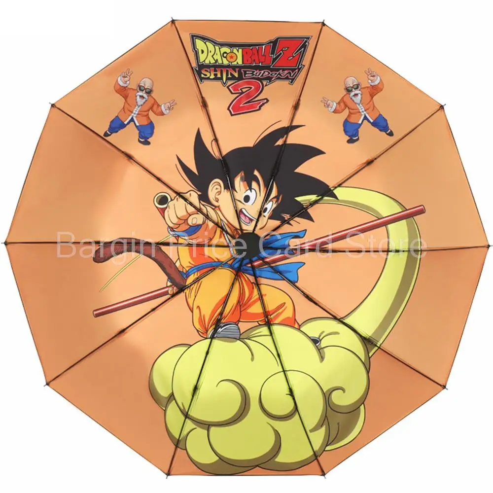 

Dragon Ball Series Son Goku Vegeta Sun Wukong Trunks Super Anime Cartoon Sunny Umbrella Student Automatic Folding Sun Umbrella