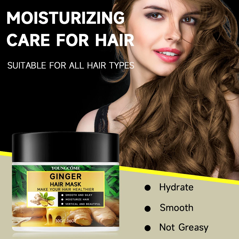 Hair Mask Ginger Hair Treatment Smoothing Repair Damaged Nourish Masks Hair Care Products