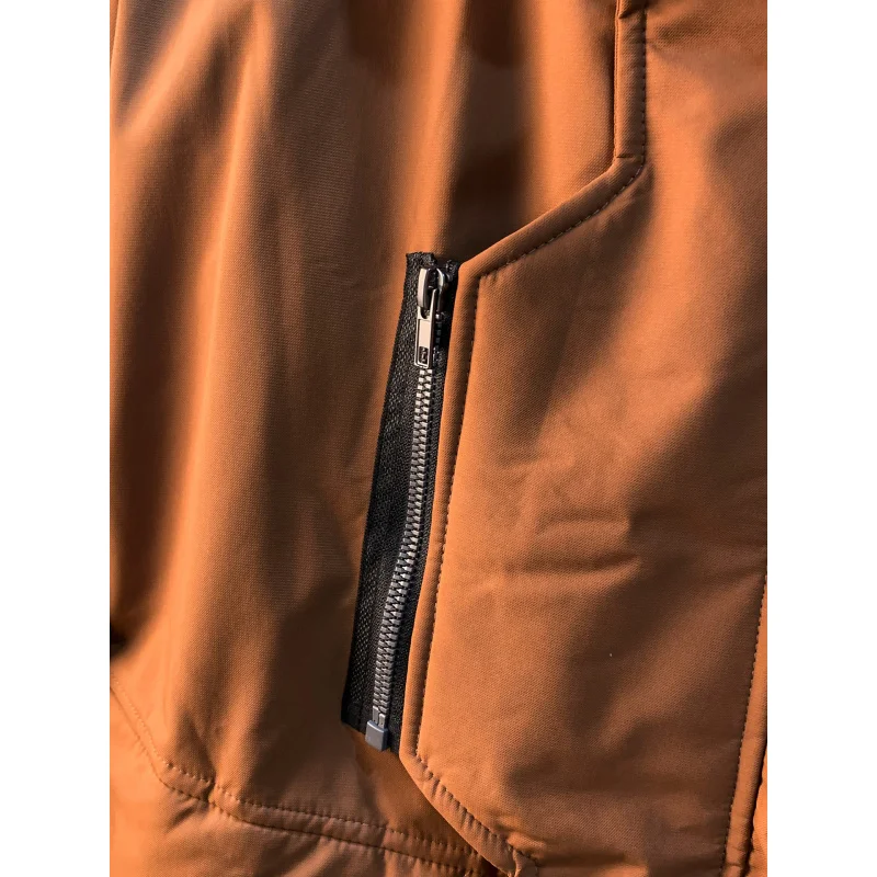 سترة بغطاء للرأس مقاومة للبرد في الهواء الطلق للرجال في فصل الشتاء مقاومة للرياح مع سترة دافئة من الصوف المضافة #5