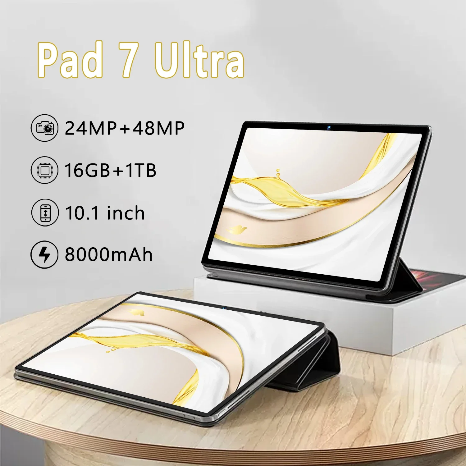 2025 Pad 8 ultra Tablet Android 14.0 PC 10.1 inch 16GB RAM 1TB ROM Tablet 16MP 32MP 10000mAh 10Core WIFI Bluetooth Netwerktafel