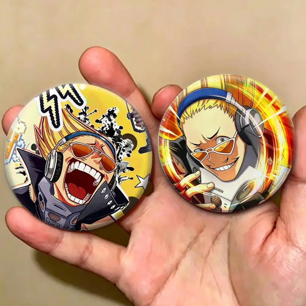 Cartoon Character P-Present Mic  Badges Creative Tinplate Button PinsBrooch Badge Clothes Backpack