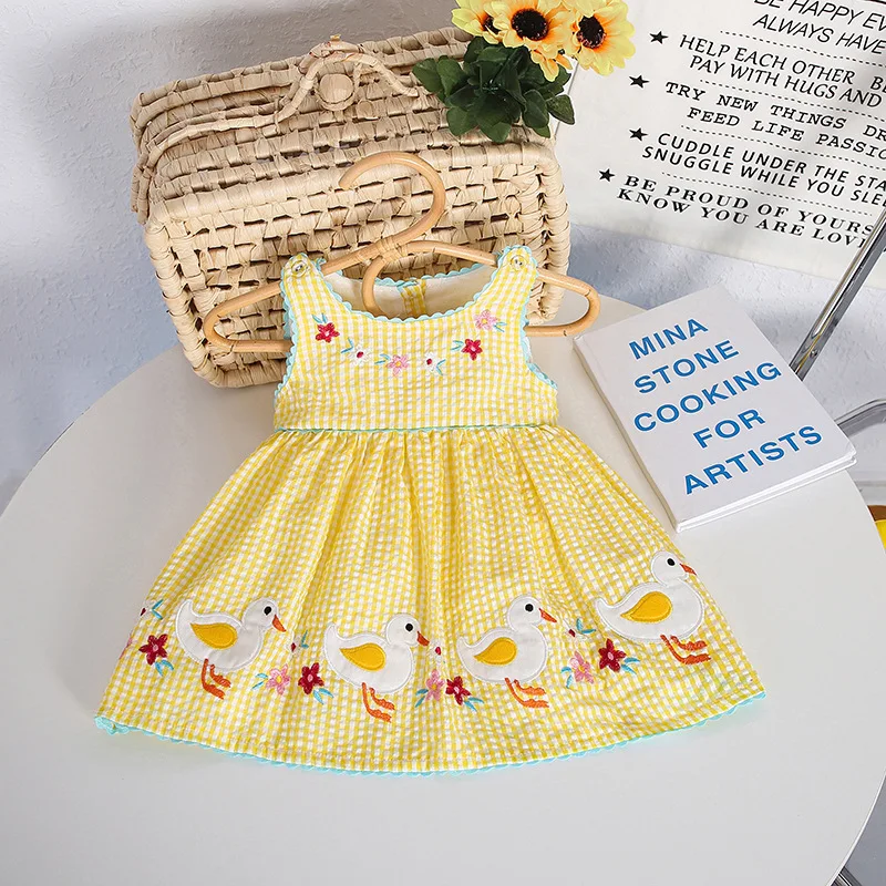 

Children's Dress Girls' Skirts Summer Baby Dress Western StyleinsWind Baby Summer Clothing Vest Skirt First Month Old 100 Days O