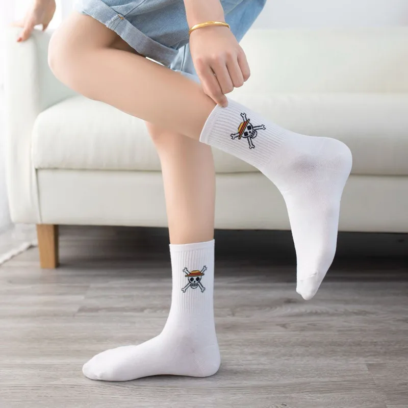 Cartoon Tony Tony Chopper Anime Sock Cosplay Casual Outdoor Socks Funny Luffy Design Unisex Harajuku Cotton Skarpetki Gift