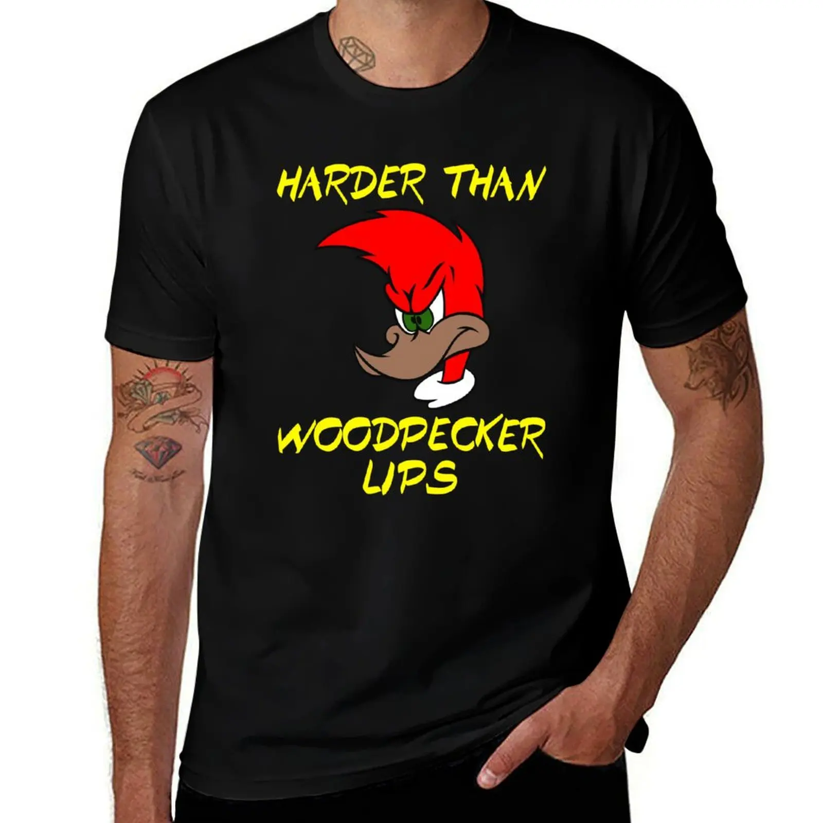 

Harder than woodpecker lips T-Shirt man t shirts cotton man t shirt cotton men t shirt cotton 100% T-Shirt
