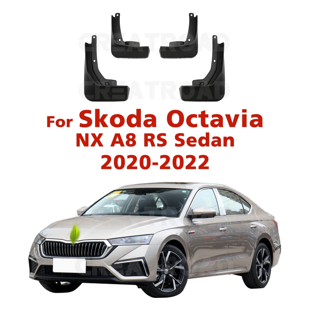 For Skoda Octavia NX A8 RS Sedan 2020 2021 2022 Fender Mudguard Mud Flaps Guard Splash Flap Mudguards Car Accessories