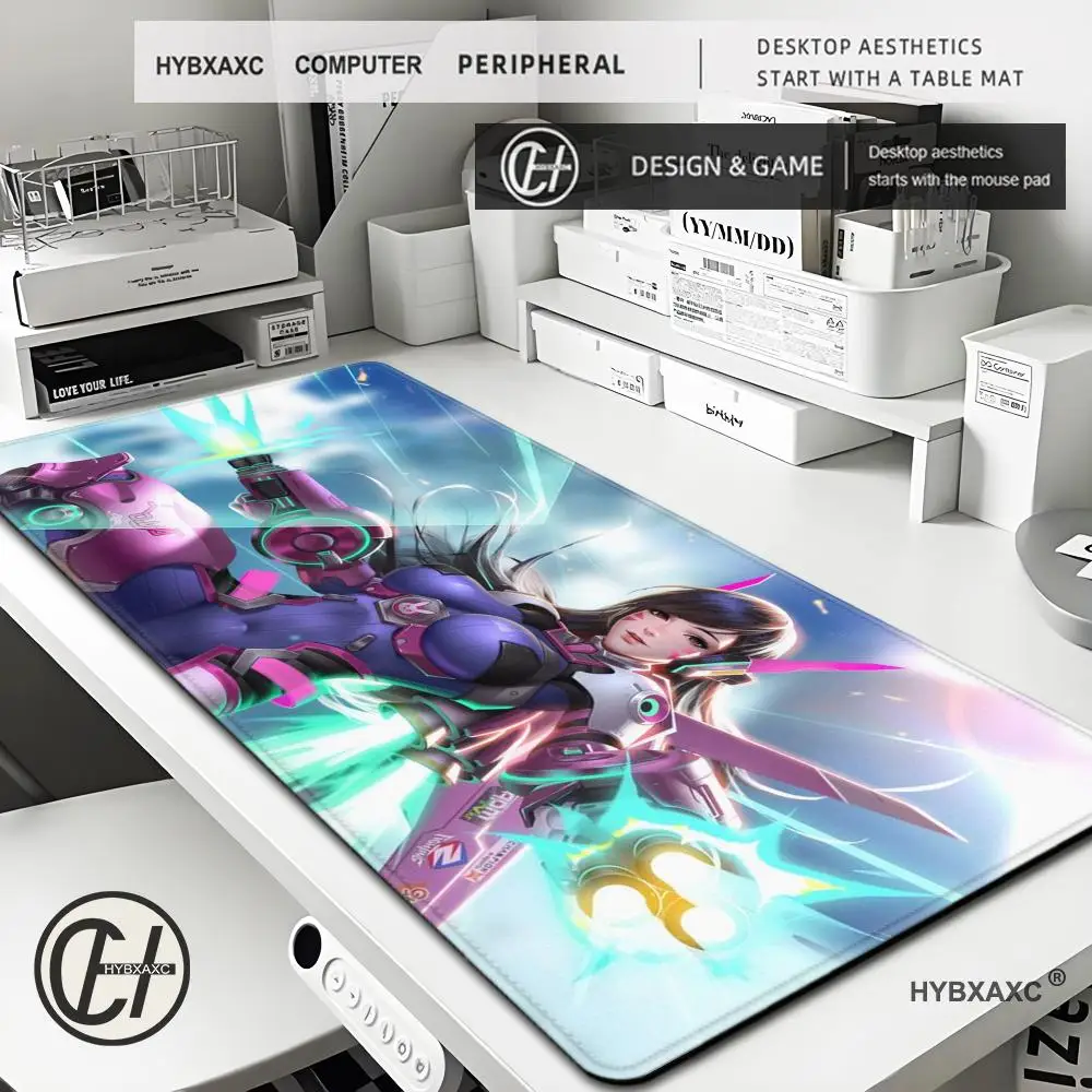 لوحة ماوس Overwatch Dva Mousepad ممتدة للوحة مفاتيح الألعاب مقاس كبير 90 × 40 سم XXL لوحة ماوس ألعاب