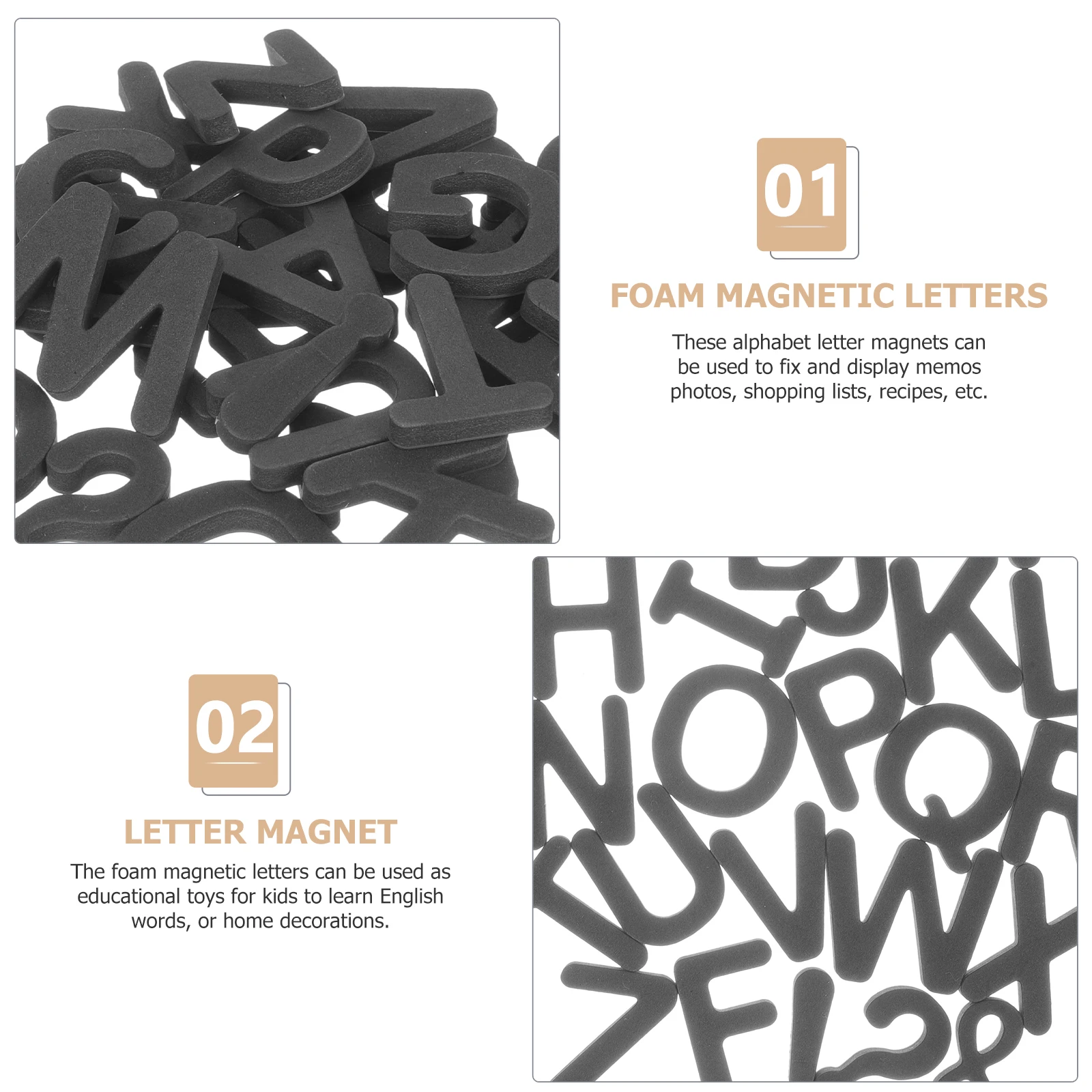 

1Set Eva Foam Alphabet Magnets Magnetic Letters for Refrigerator Whiteboard Preschool Learning Educational Home Office Decor Use