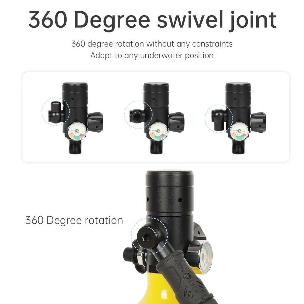 DIDEEP X4000 Pro 1L Mini Butla do Nurkowania Zestaw do Nurkowania Podwodnego Butla na Tlen Powietrze