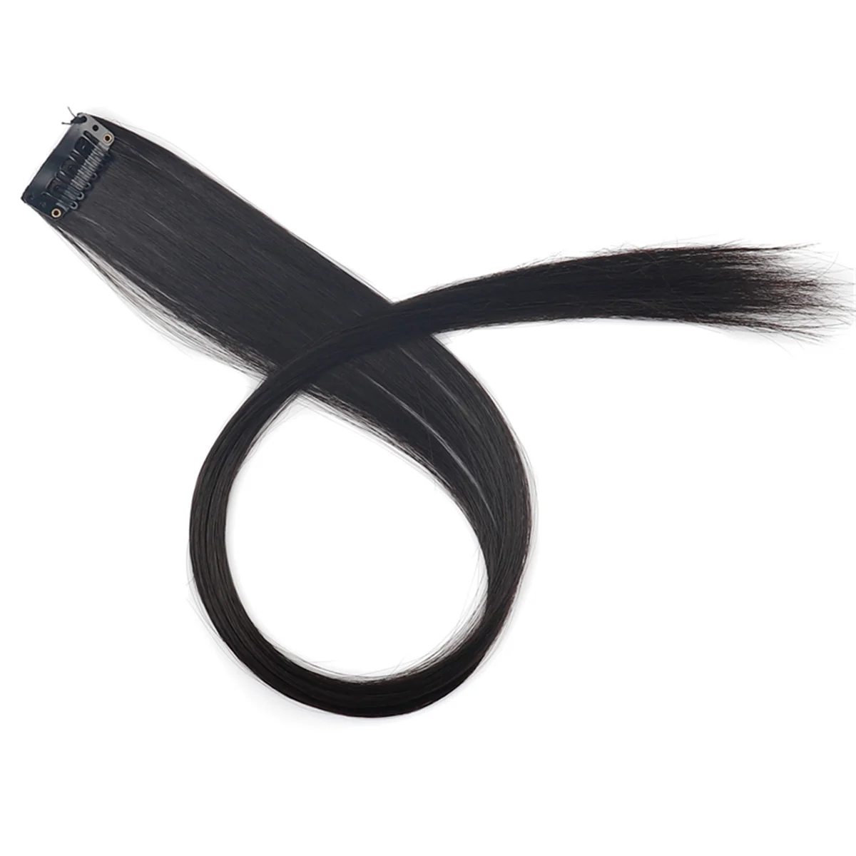 

3 шт., накладные волосы на заколке, красочные длинные прямые цельные омбре, мелирование, градиент, висячие окрашивание ушей, накладные волосы для женщин