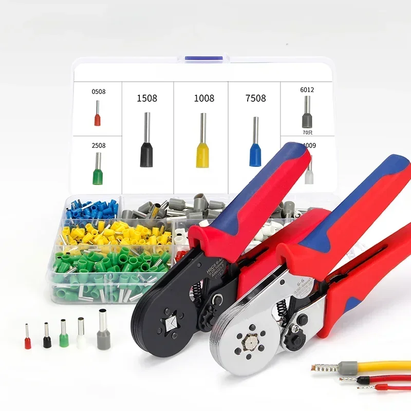 

Ferrule Sleeves Terminal Crimping Tools Mini Electrical Pliers HSC8 6-4/6-6（0.25-10mm²/0.25-6mm²） Wire Connection Repair Clamp