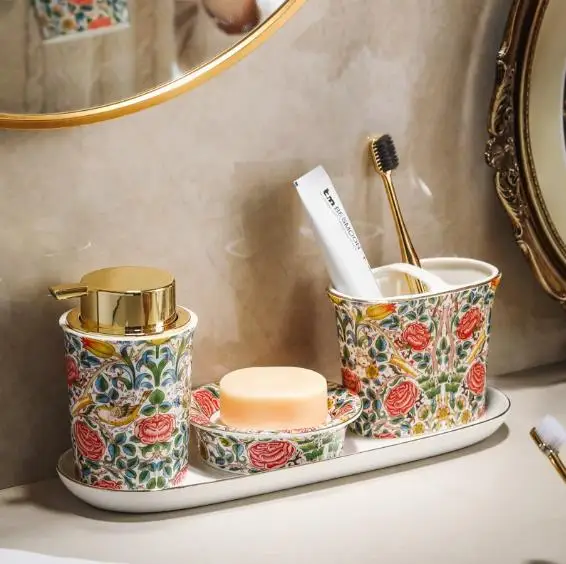 ensemble-distributeur-et-gobelet-rince-bouche-en-ceramique-nordique-plat-de-regina-fournitures-d'accessoires-pour-la-maison-kit-moderne-cinq-pieces