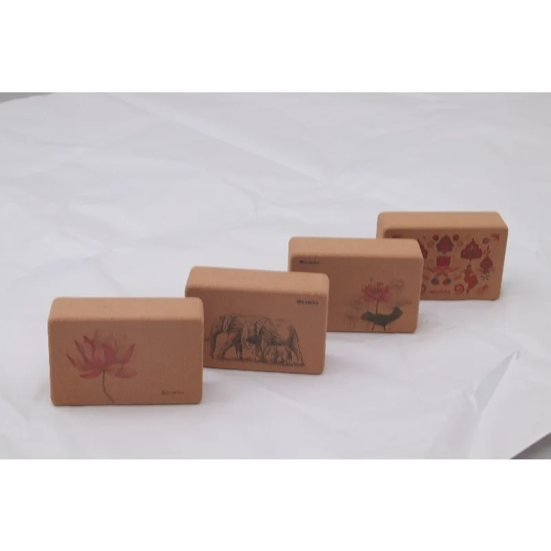 YTYIN Free Sample Custom Exercise Cork Yoga Block Set Premium Quality Non-Slip Natural Cork Yoga Blocks Brick