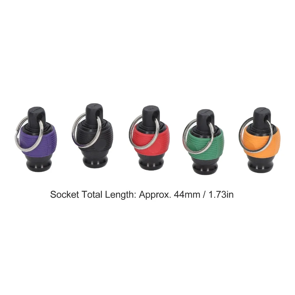5pcs 1/4 inch Hex Shank Ball Grip Bit Holder Set 44mm Retractable Screwdriver Bit Holder With Ring Buckle Aluminum Alloy