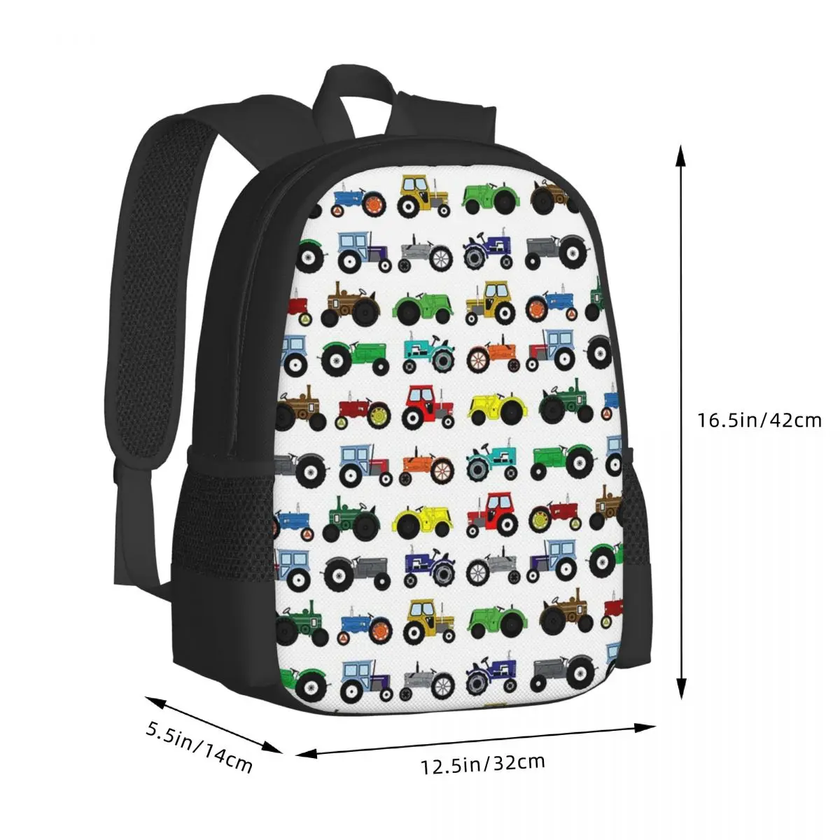 Tractors Print Student Backpack School Bag Hiking Travel Daypack for Men Women Fashion Bookbag Shoulder Bags