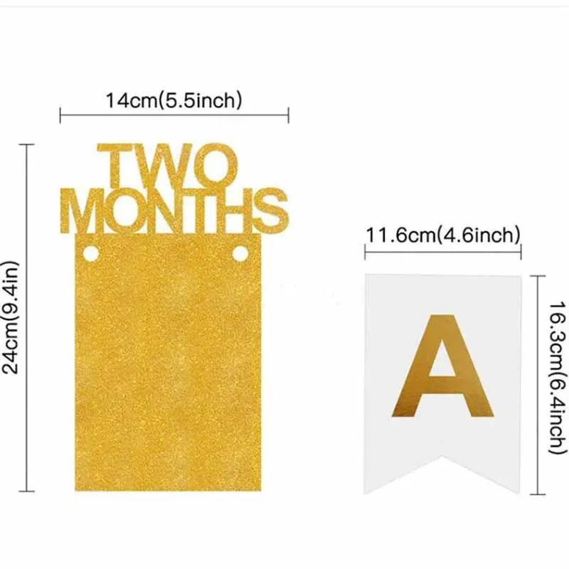 Baby-Fotobanner zum ersten Geburtstag, 1–12 Monate, Foto-Requisiten, Junge, Mädchen, Fotografie, Wimpelkette, Girlande, Babyparty, Partydekoration – Detail 21