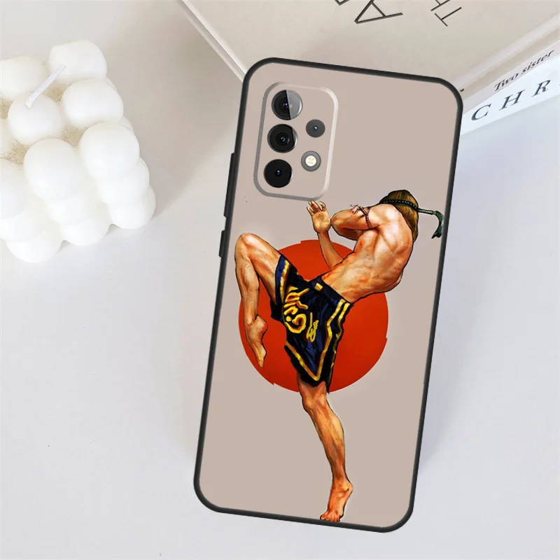 Muay Thai Kickboxing Fight Cover Case For Samsung Galaxy A54 A34 A24 A12 A22 A32 A52 A51 A71 A13 A23 A33 A53 A73 A14