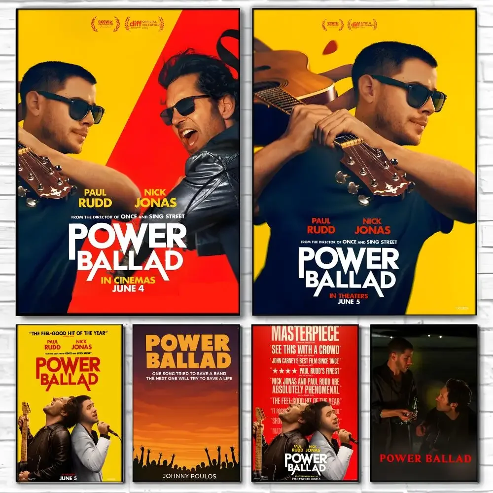 Movie P-Powers Ballads Poster Self-adhesive Art Waterproof Paper Sticker Coffee House Bar Room Wall Decor
