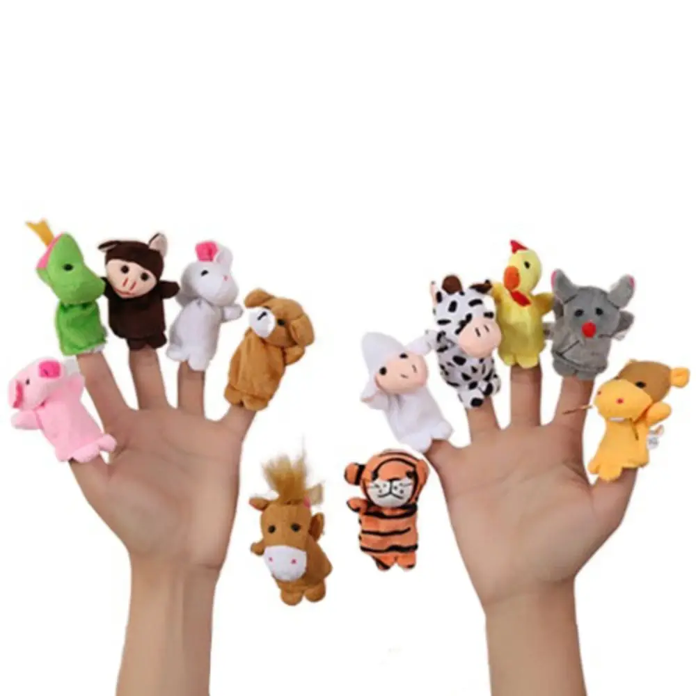 

Educational Toy Mini Animal Hand Puppet Safety Montessori Doll Finger Puppet Toy Set Rabbit Colorful Marine Organism Hand Puppet