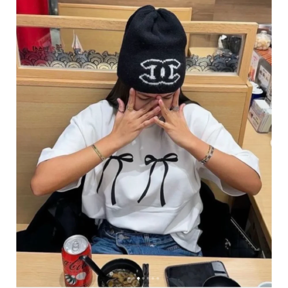 T-shirt Kawaii avec ruban pour femme, T-shirt avec nœud, Vêtements grande taille, Tenues esthétiques, Été coréen, CoAdvants, Y2K, 4XL, 5XL, 2024
