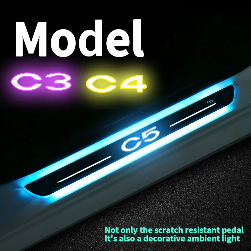 

Suitable for Citroen C3 car parts, threshold strips, scratch resistant strips,C4 car supplies,C5 modified parts,LED light strips