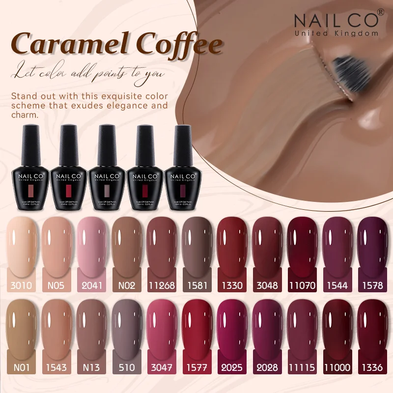 NAILCO Esmalte de uñas en Gel, 15ml, Vernis para decoración de uñas, esmalte de Gel UV semipermanente para remojar, esmalte de uñas en Gel para manicura, Color Ongles