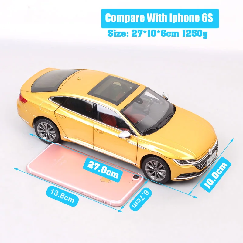 Kid\'s 1/18 Large Vw CC Diecast Auto Metal Scales Car Passat New CC Toy Vehicle Model Gold Thumbnails Of Gift Boys