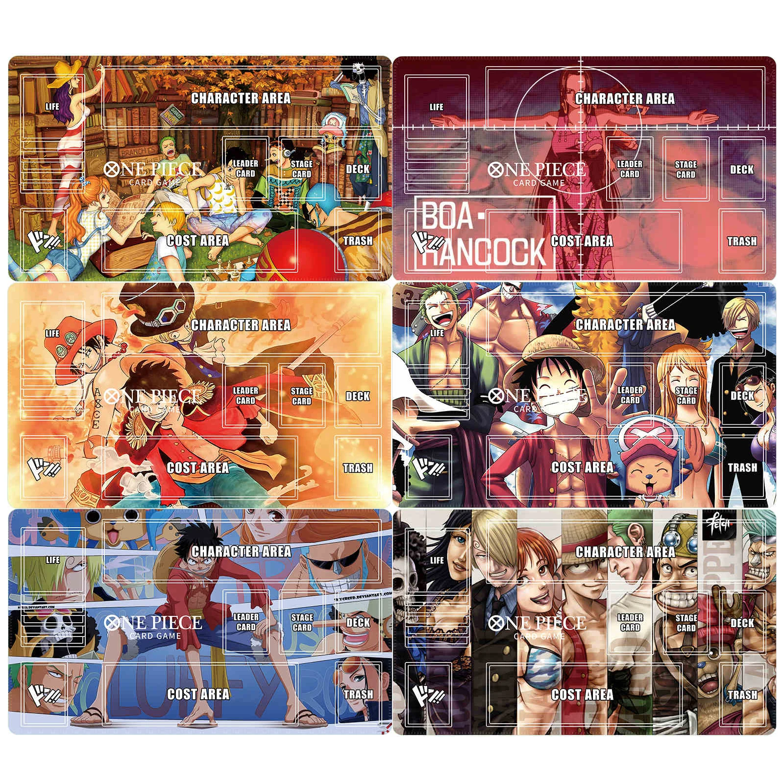 

600X250X2Mm Diy Self Made One Piece Hancock Luffy Card Battle Mat OPCG Single Player Board Game Card Battle Table Mat Подарочные игрушки