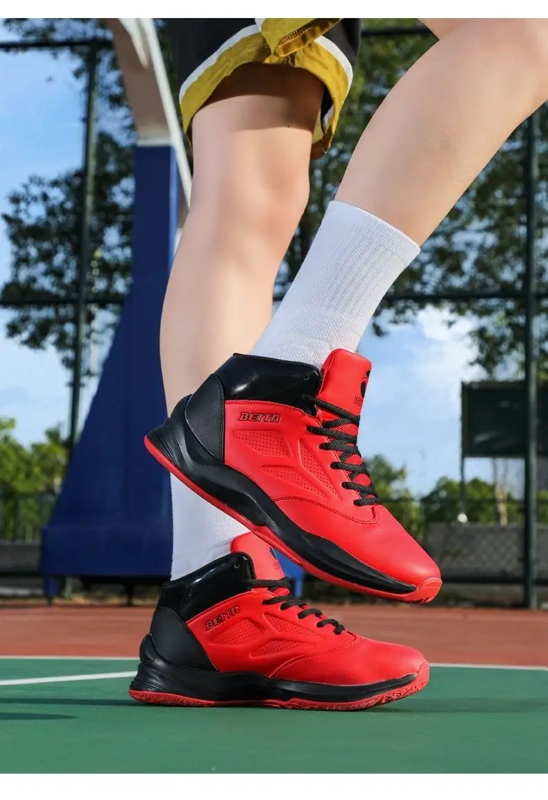 

Classic Brand Mens Basketball Trainers Designer Plus Size Fitness Basketball Boots 39-48 Premium Mid Top Basketball Shoes