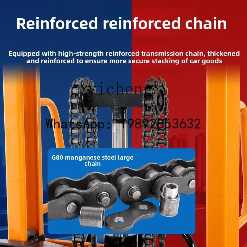 LYY manueller hydraulischer Gabelstapler, 1 Tonne, 2 Tonnen halber elektrischer Hubwagen