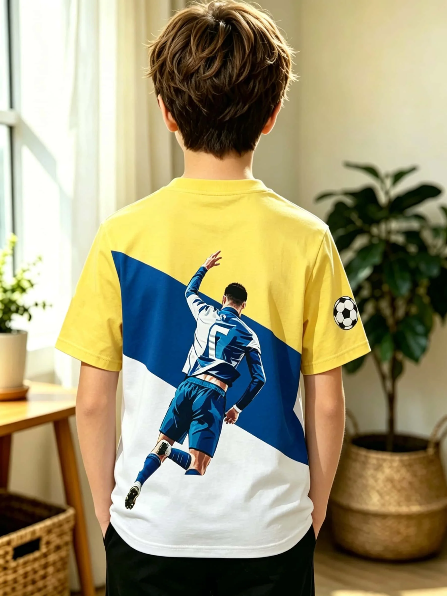 2026 new 3D short sleeved children's casual training top # 7 loose fitting men and women couple adult parent-child outfit jersey