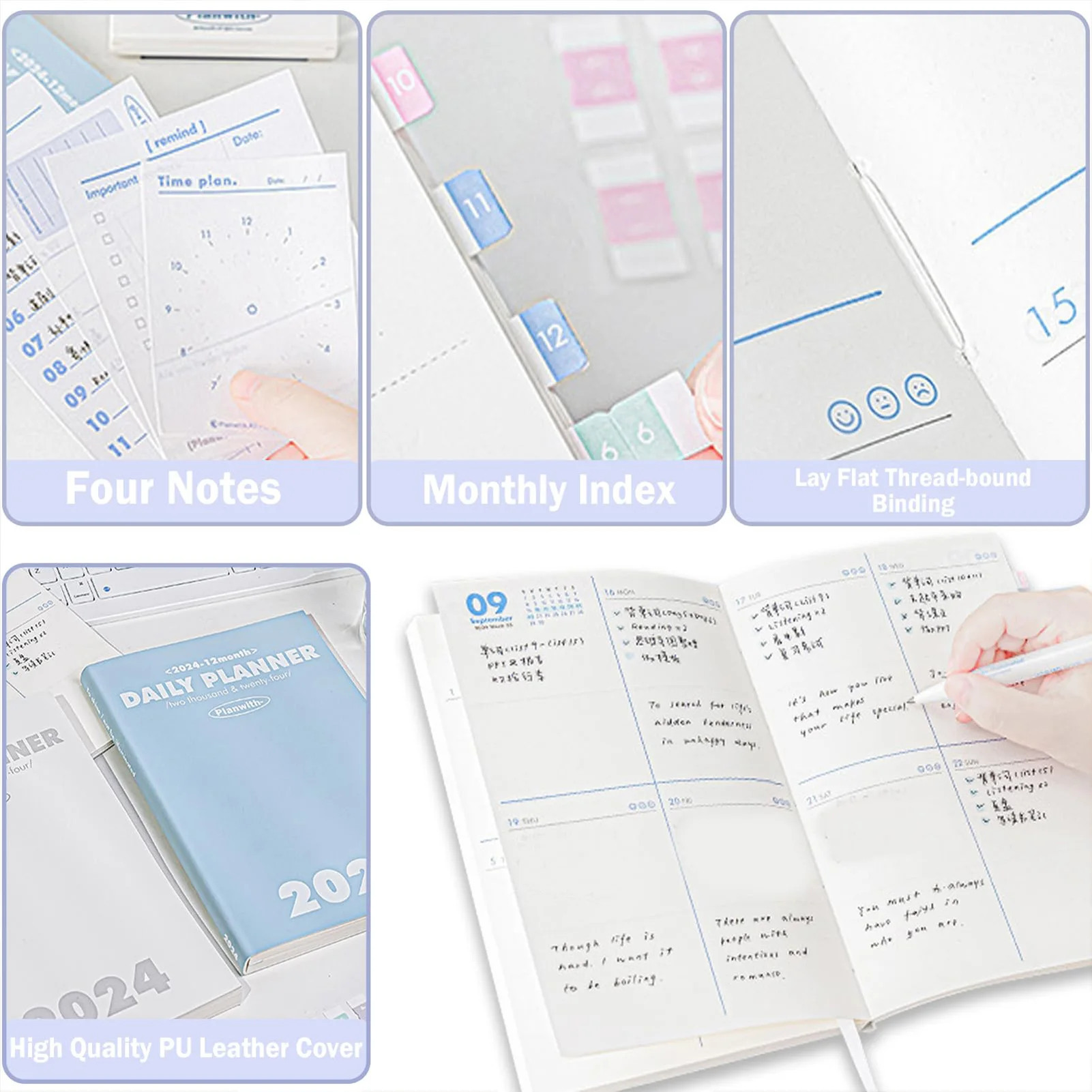 2025 Daily Monthly Planner Notebook Enhancing Productivity and Time Management Suitable for Exquisite Thanksgiving Gift