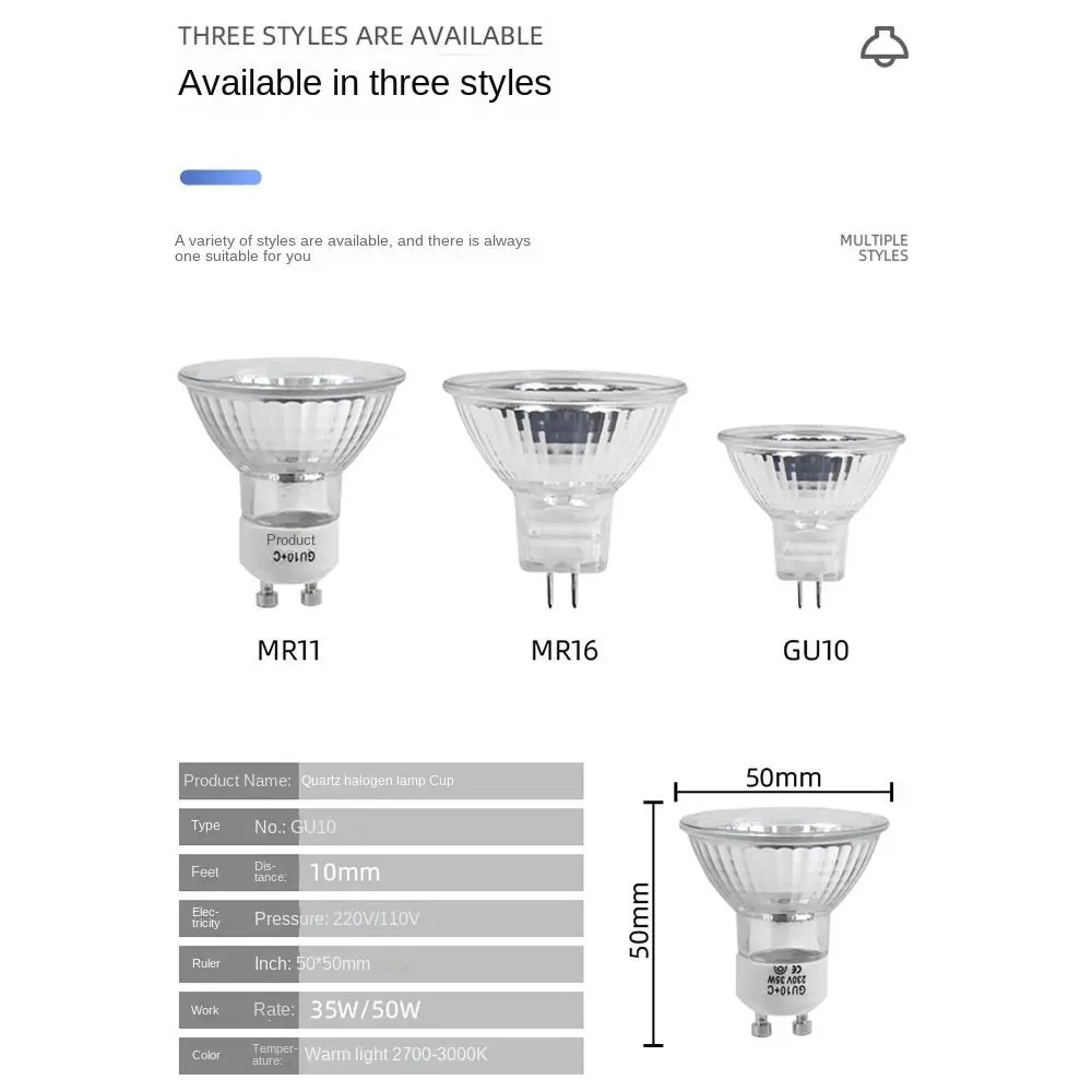 Nowoczesny minimalistyczny reflektor gad ogrzewanie ściemnianie lampa kwarcowa GU10 MR16 MR11 50w lub 35w żarówki halogenowe lampy punktowe