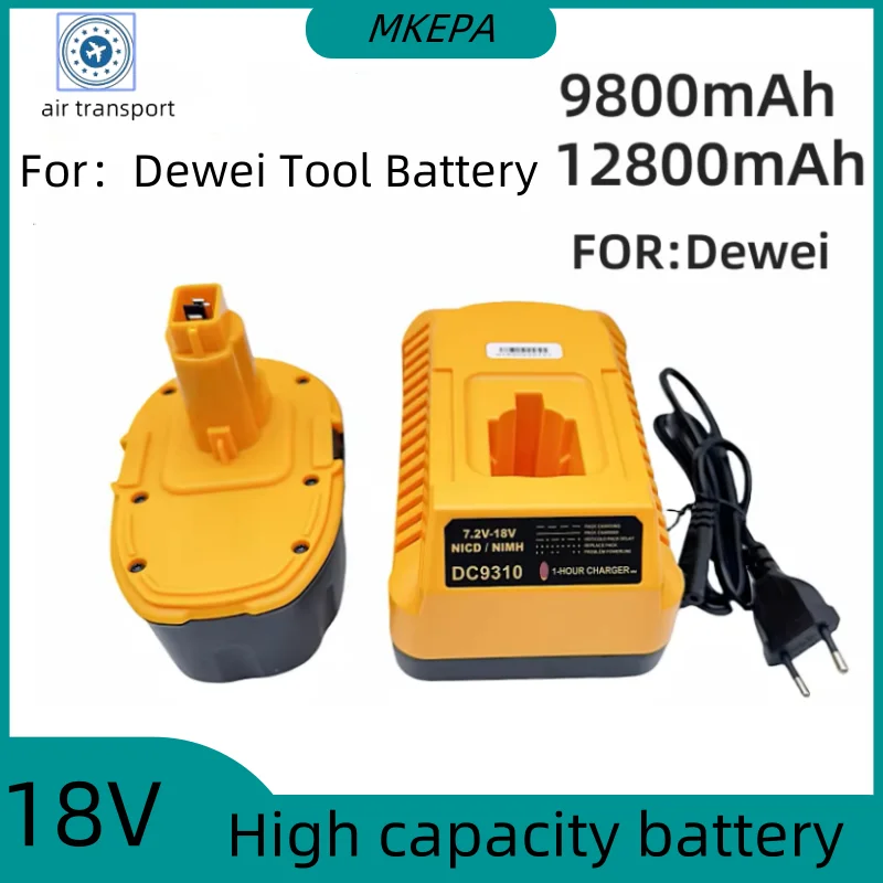 Сменная батарея, совместимая с Dewalt, 18 В, для 6,8/9,8/12,8 Ач 🥇 Электроинструмент с DC9096DE9039 DE9095 DW9098 DW909 Сменная батарея, совместимая с Dewalt, 18 В, для 6,8/9,8/12,8 Ач 🥇 Электроинструмент с DC9096DE9039 DE9095 DW9098 DW909