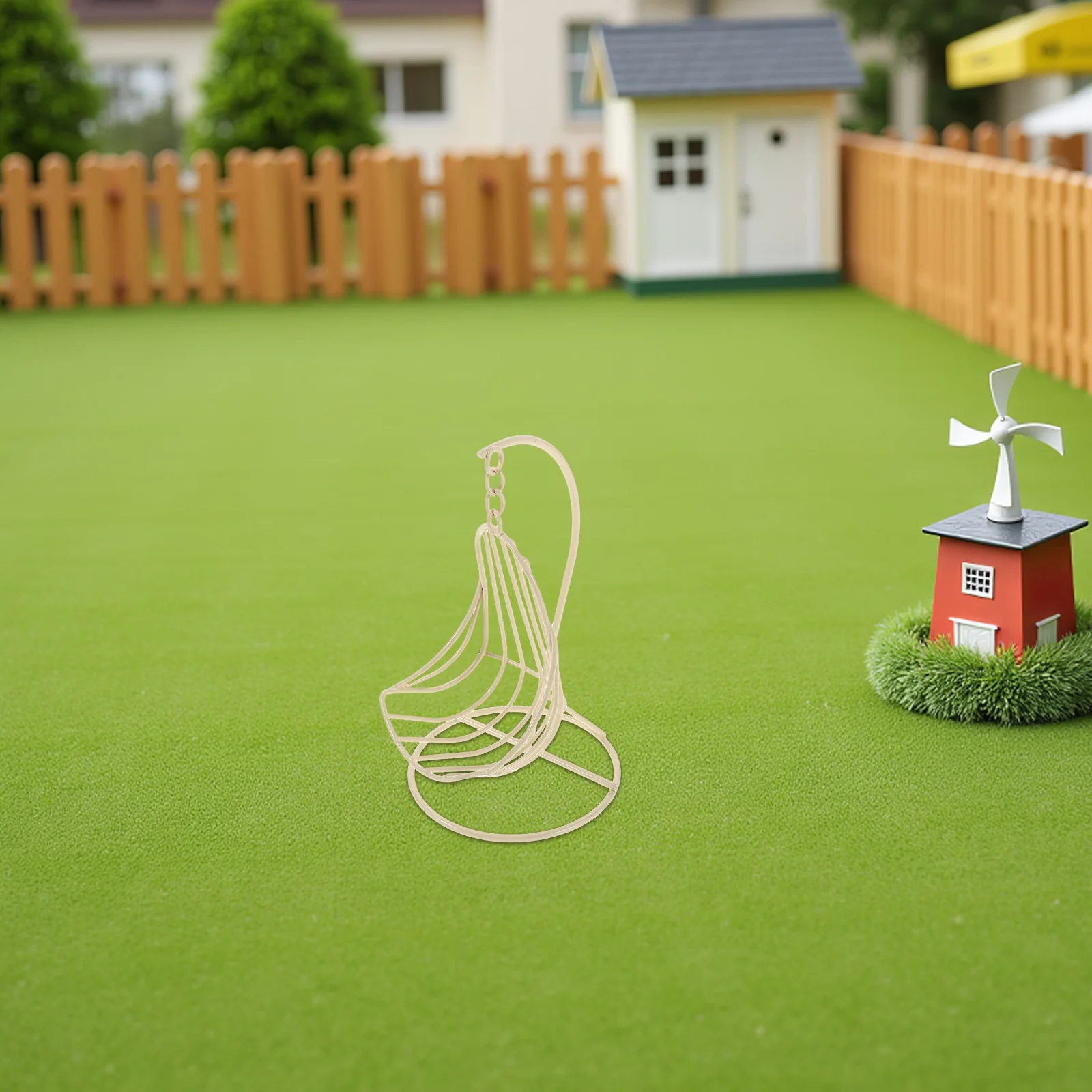 2 stuks miniatuur hangstoel veelzijdige decoratie poppenhuis terrasmeubilair realistisch vakmanschap uniek ontwerp