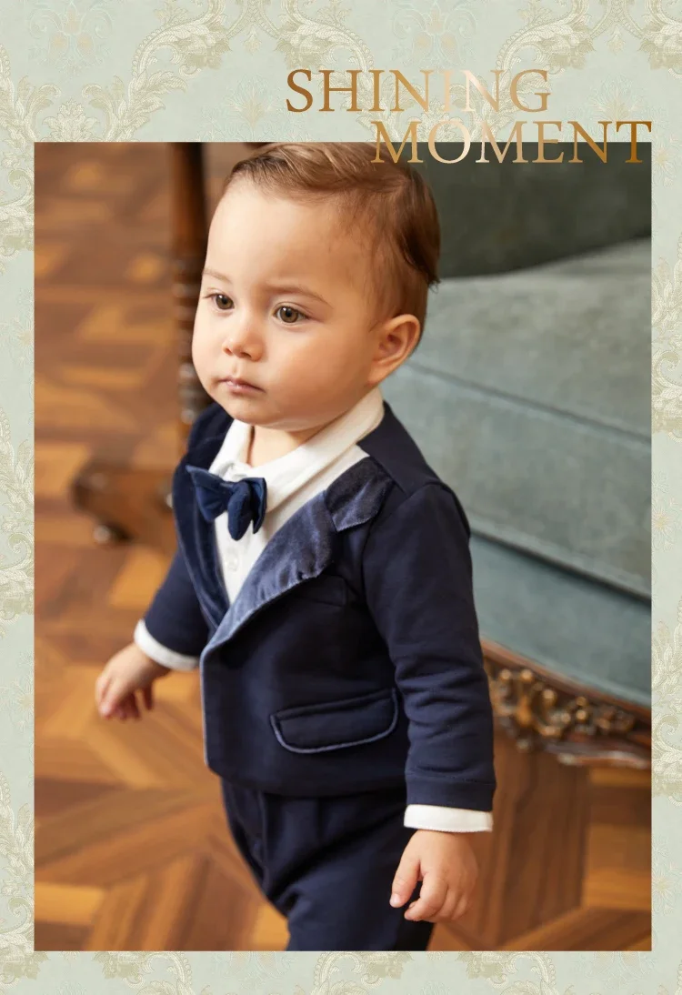 Baby male baby gentleman suit tie fake two hundred day photography outfits 신생아촬영  아기 코스프레  신생아사진소품 소품