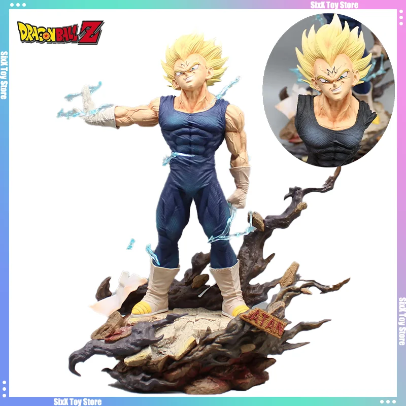 

Dragon Ball 32CM Anime Figures Vegeta Double-Headed Carving Demonize Collection Model Statue Figurine Doll Children Toys Gifts