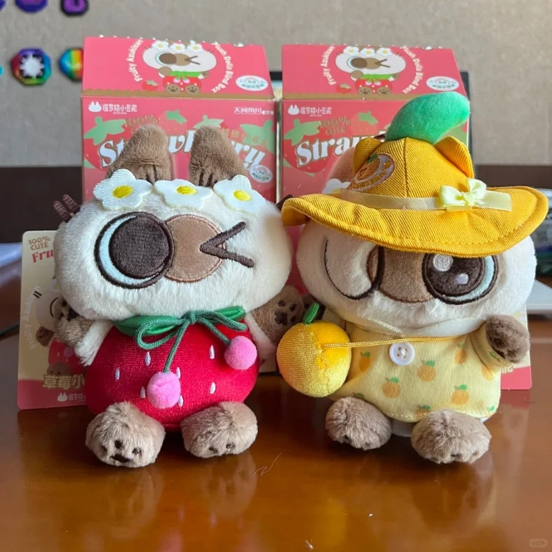 Genuine Siamese Cat Fruity Azukisan Series Plush Blind Box Toy Decor Mystery Box Cute Cat Kawaii Doll Pendant Kids Birthday Gift