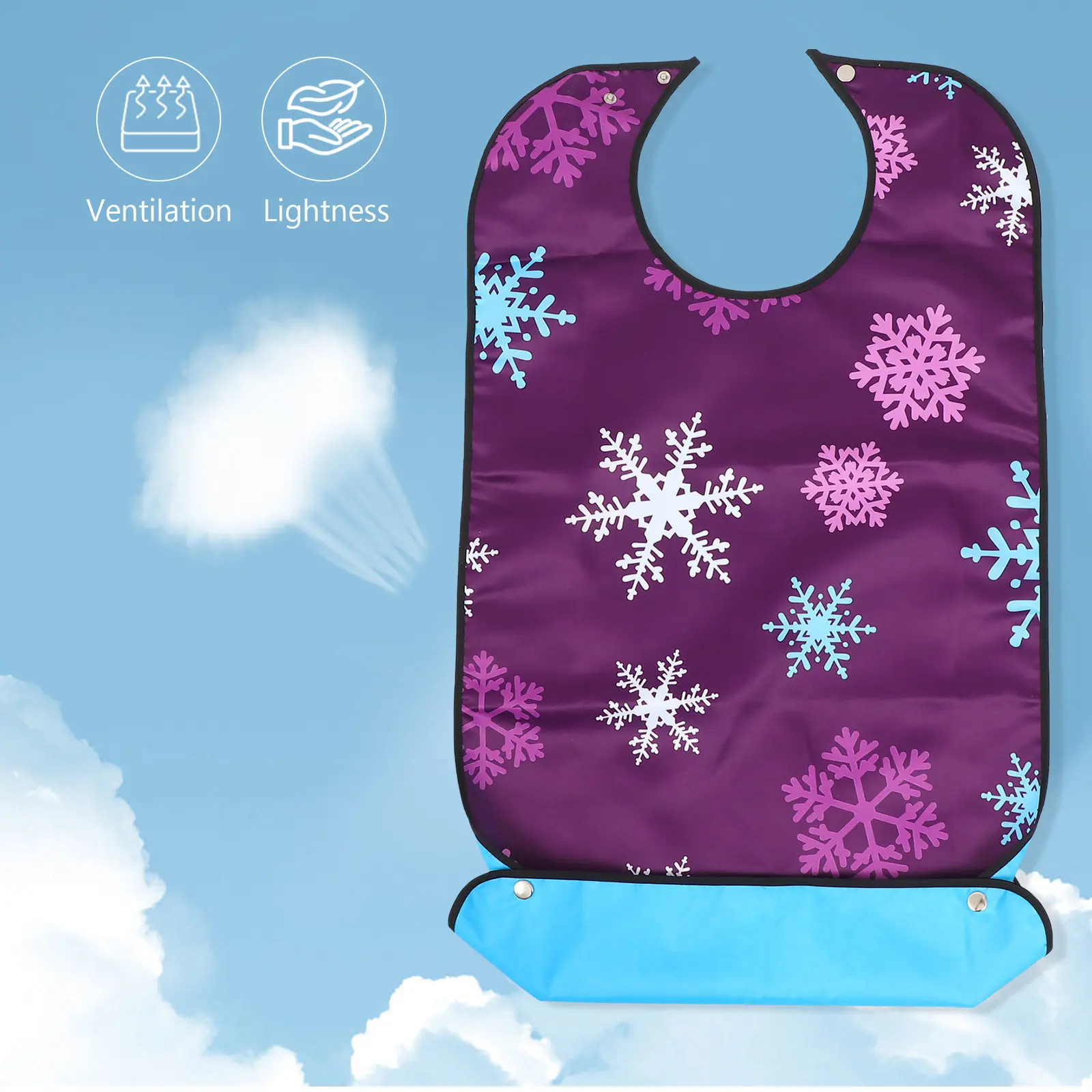 

1Pcs Adult Bib Eating Apron Waterproof Mealtime Dining Clothes Protector for Seniors Elderly Feeding Assistance