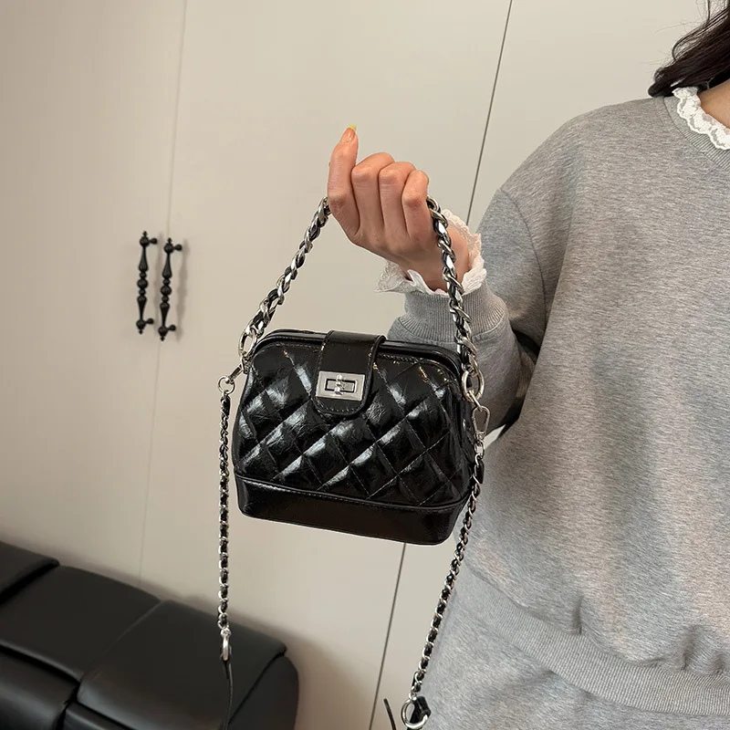 

Модная женская сумка через плечо 2025 года, многосторонняя сумка через плечо из натуральной кожи, винтажная шикарная сумка большой вместимости для офиса