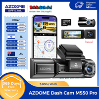 Upgrade AZDOME M550 Pro Dash Cam 4K 5.8Ghz Wi-Fi Support Interior and Rear Cam Car DVR 6 IR Night Vision Parking Monitor dashcam