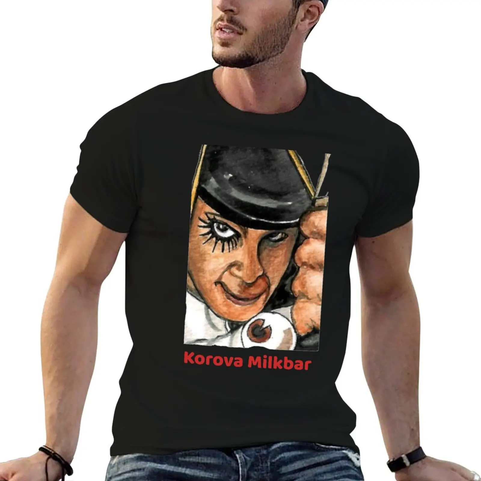Korova Milkbar / Clockwork Orange / Movie / Alex Thriller T-Shirt Stylish Graphic Short Sleeve Top