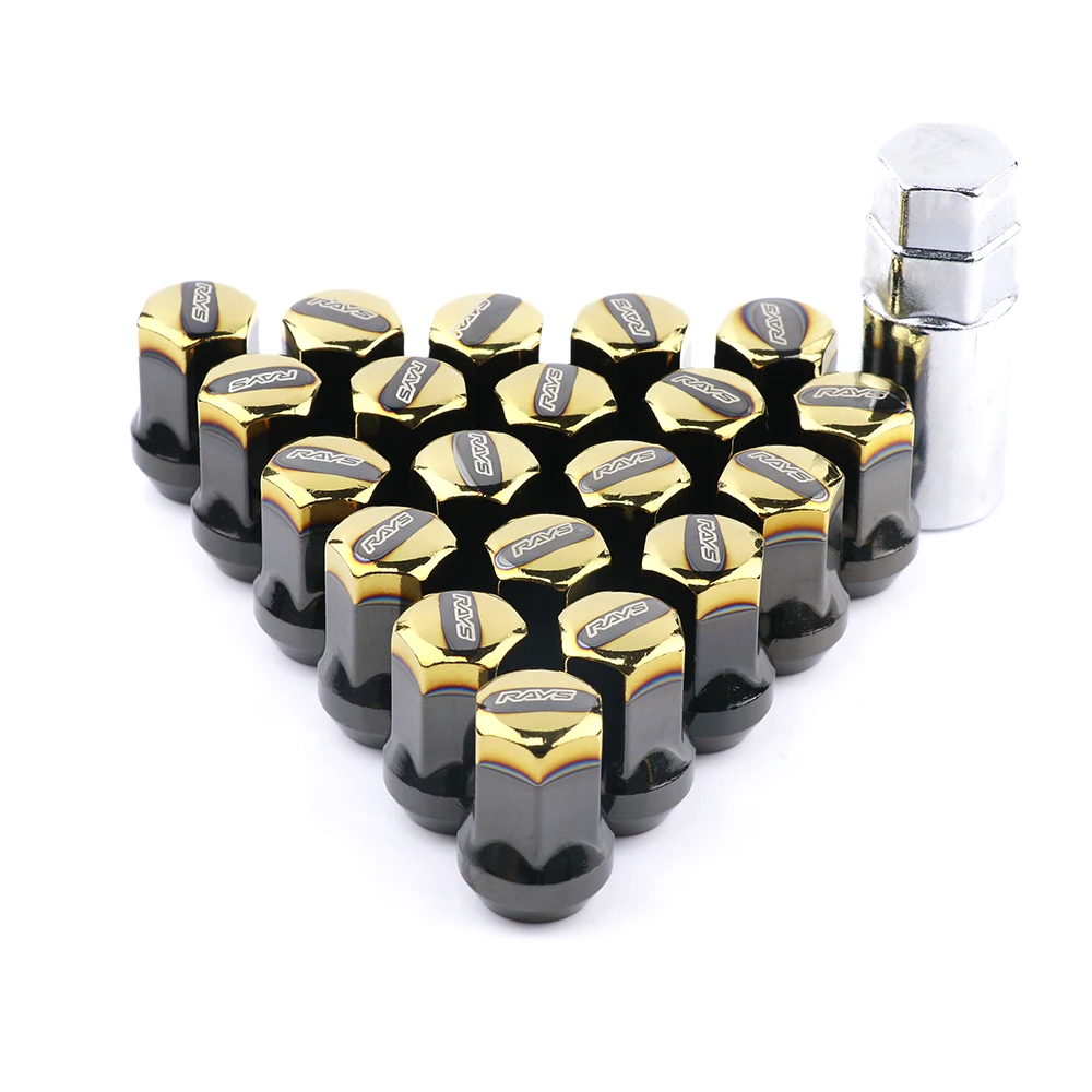 20pcs/set Rays jdm Brunt gold Stainless Steel wheel Rims Lug Nuts M12x1.5/M12x1.25